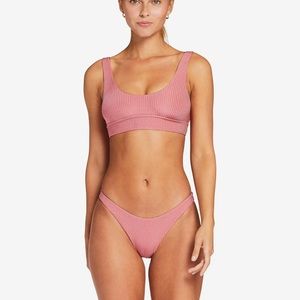 Vitamin A Sienna Tank and California High Leg Swim in sun kissed shimmer